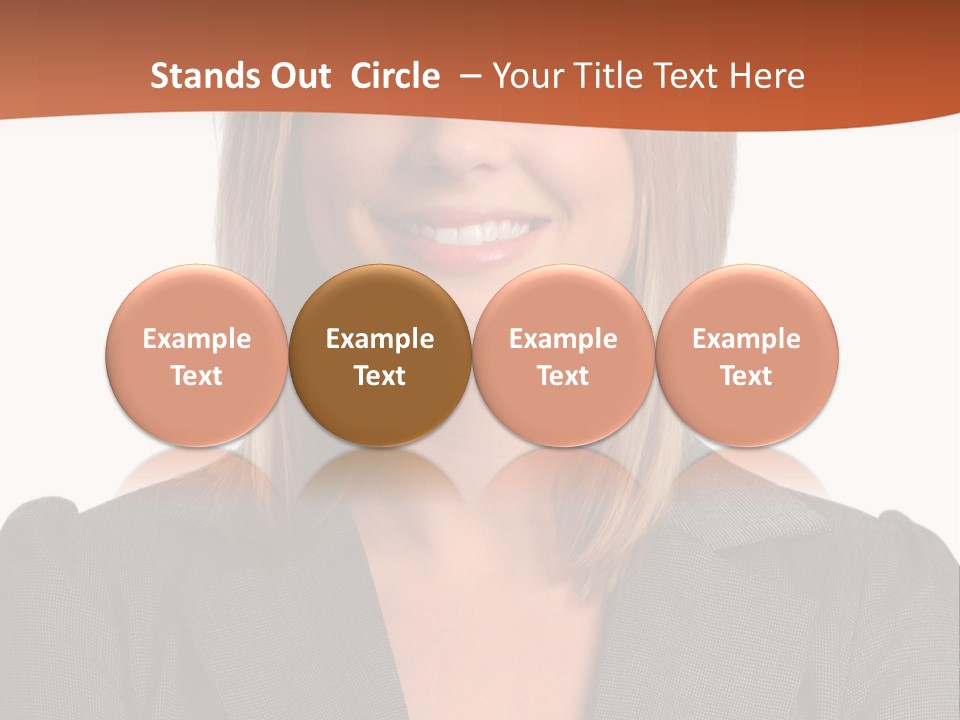 A Woman In A Business Suit Is Smiling For The Camera PowerPoint Template