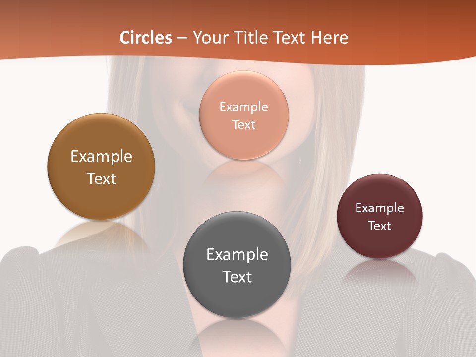 A Woman In A Business Suit Is Smiling For The Camera PowerPoint Template