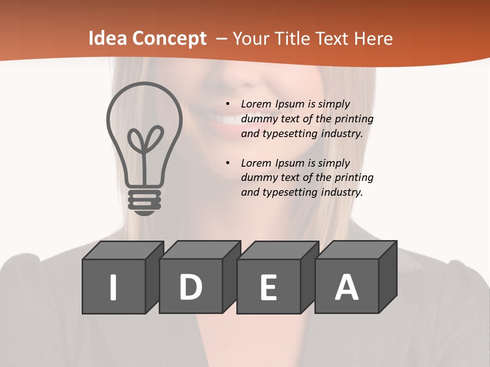 A Woman In A Business Suit Is Smiling For The Camera PowerPoint Template