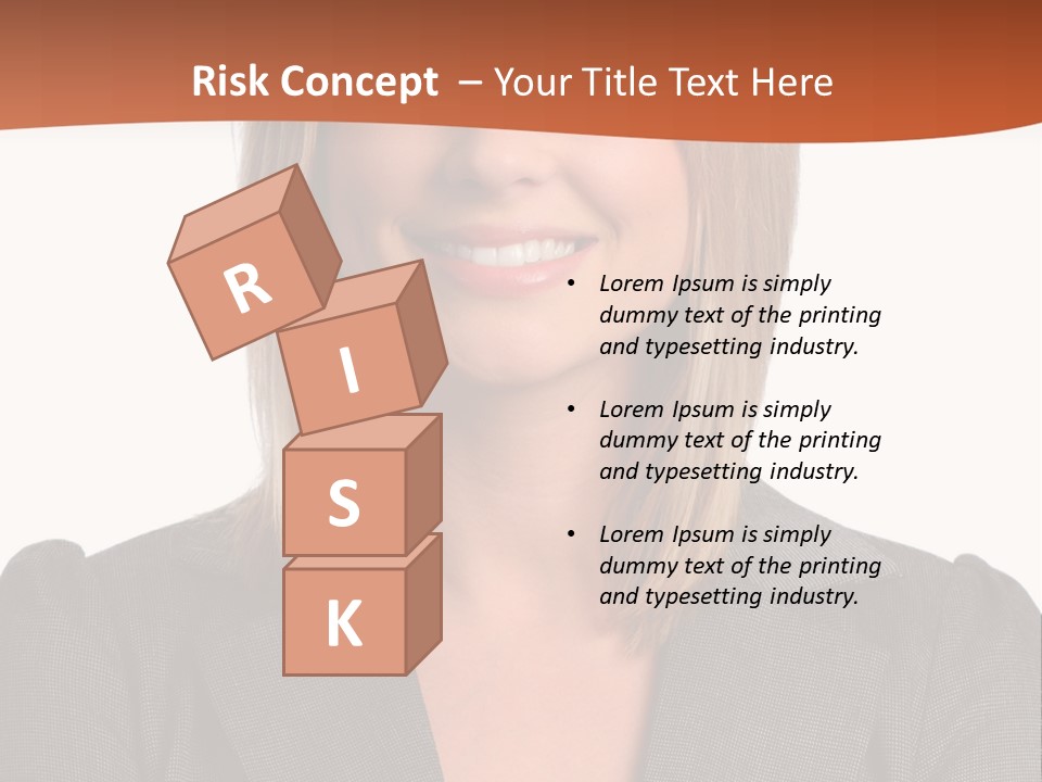 A Woman In A Business Suit Is Smiling For The Camera PowerPoint Template