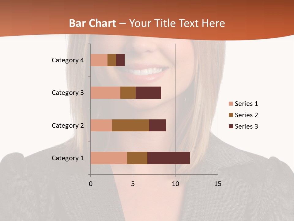 A Woman In A Business Suit Is Smiling For The Camera PowerPoint Template