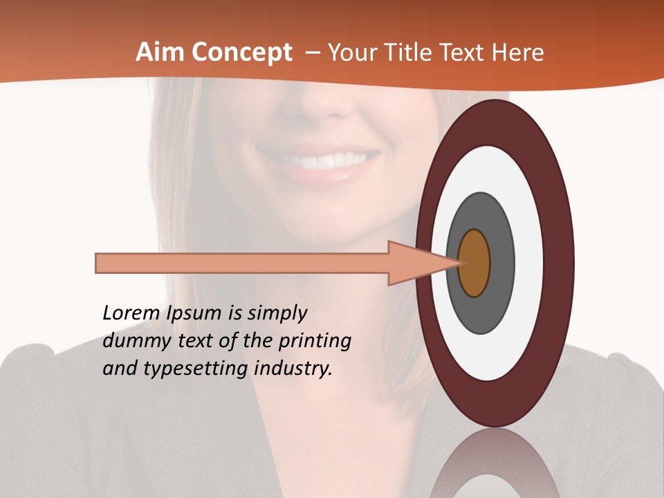 A Woman In A Business Suit Is Smiling For The Camera PowerPoint Template