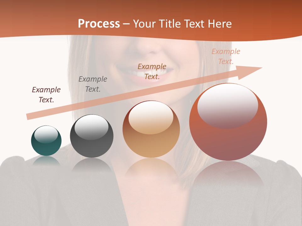 A Woman In A Business Suit Is Smiling For The Camera PowerPoint Template