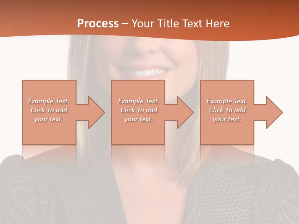 A Woman In A Business Suit Is Smiling For The Camera PowerPoint Template