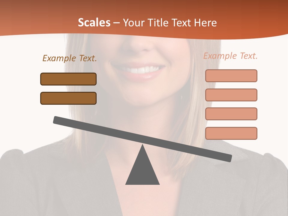 A Woman In A Business Suit Is Smiling For The Camera PowerPoint Template