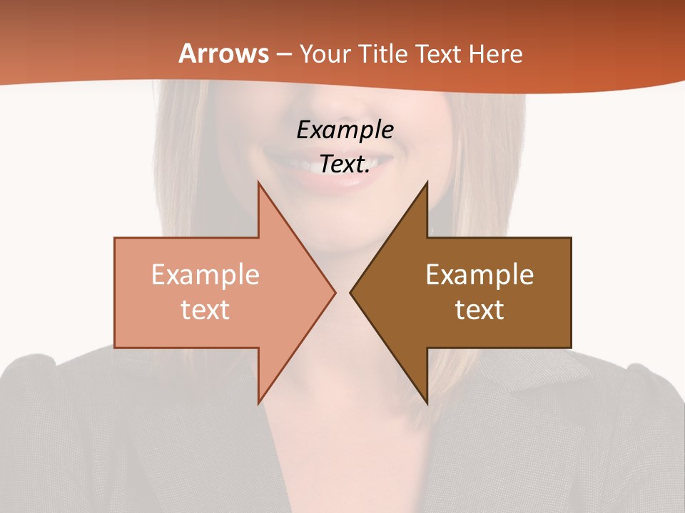 A Woman In A Business Suit Is Smiling For The Camera PowerPoint Template