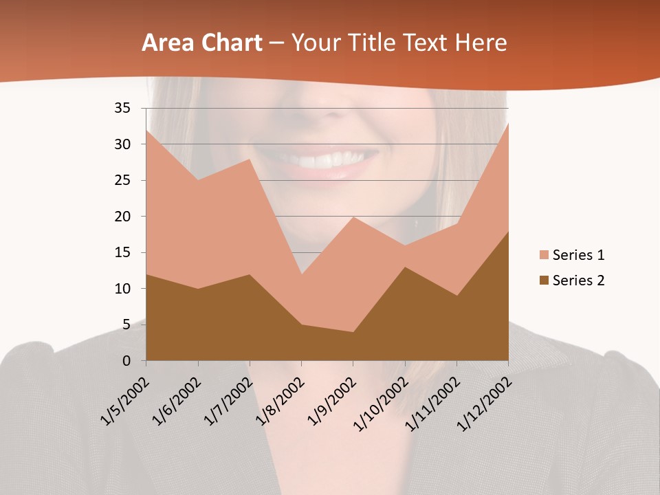 A Woman In A Business Suit Is Smiling For The Camera PowerPoint Template