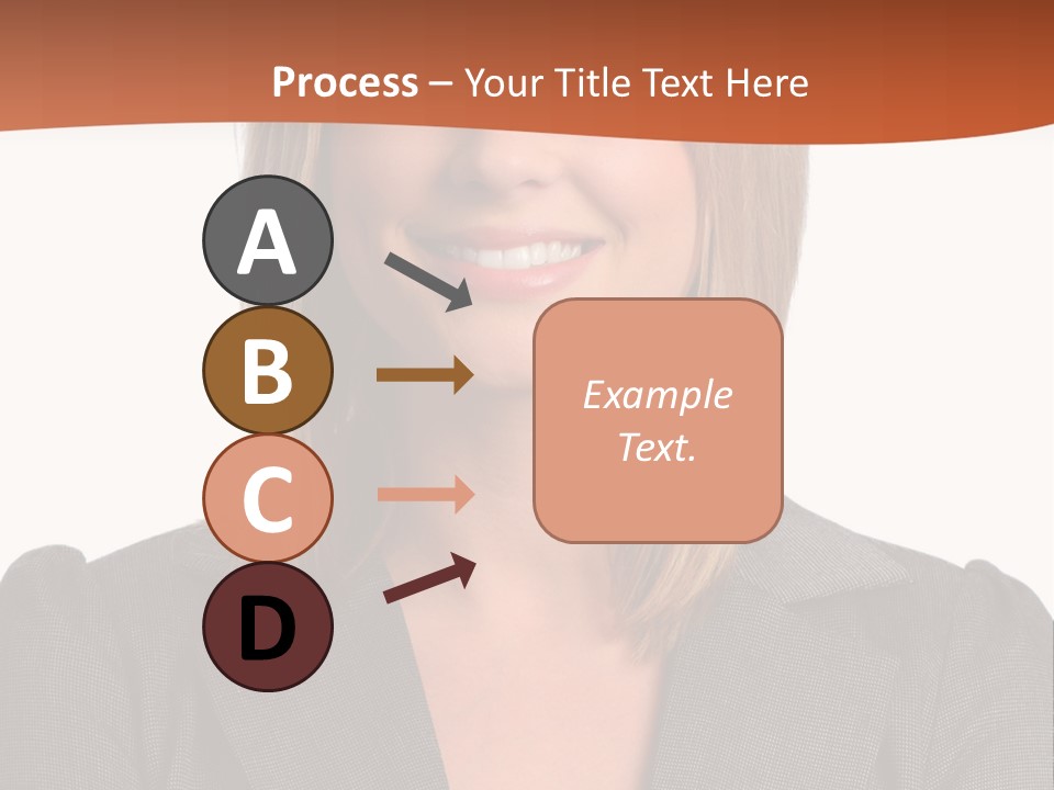 A Woman In A Business Suit Is Smiling For The Camera PowerPoint Template
