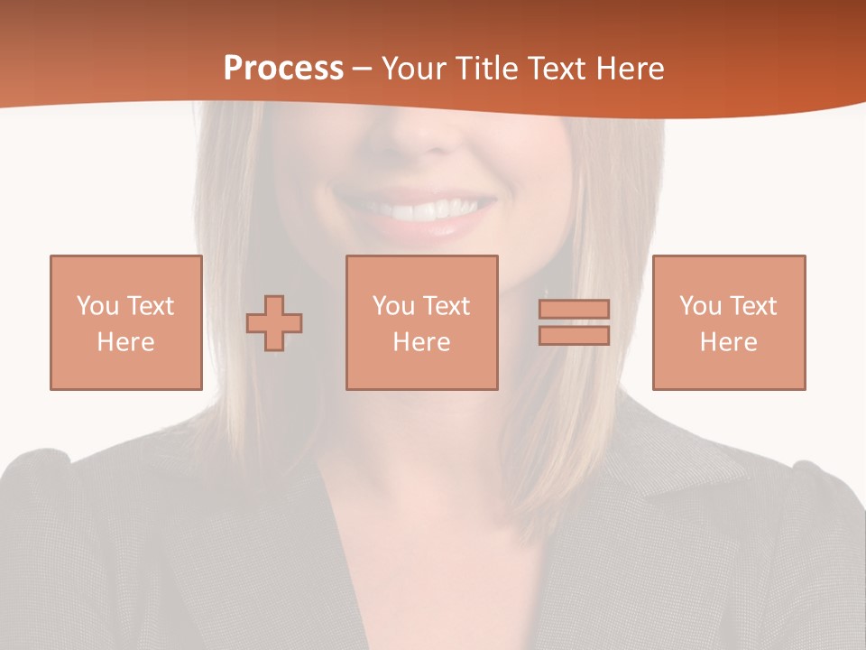 A Woman In A Business Suit Is Smiling For The Camera PowerPoint Template