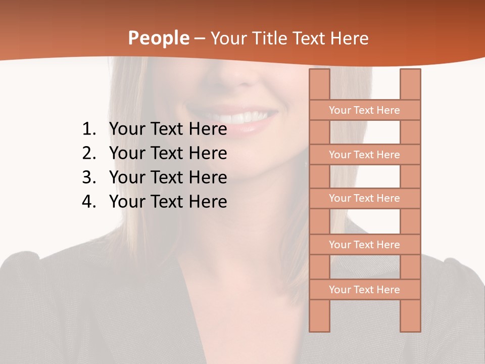 A Woman In A Business Suit Is Smiling For The Camera PowerPoint Template