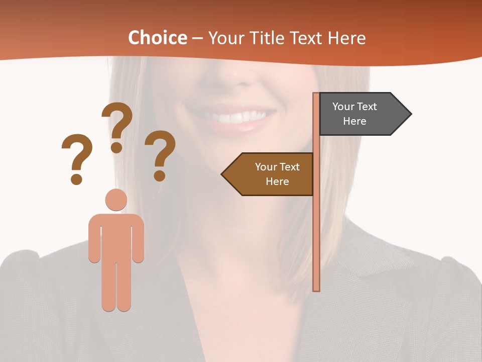 A Woman In A Business Suit Is Smiling For The Camera PowerPoint Template