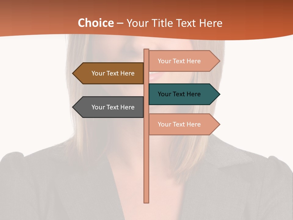 A Woman In A Business Suit Is Smiling For The Camera PowerPoint Template