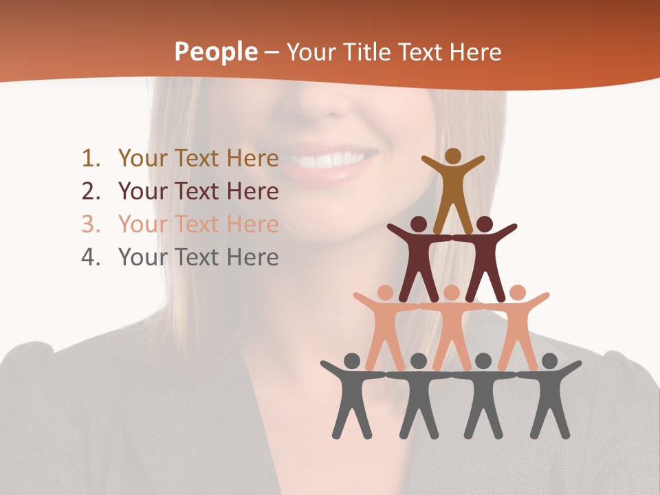 A Woman In A Business Suit Is Smiling For The Camera PowerPoint Template