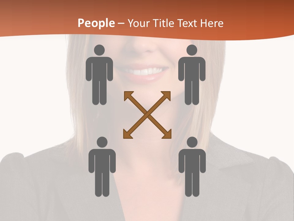 A Woman In A Business Suit Is Smiling For The Camera PowerPoint Template