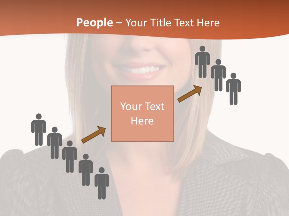 A Woman In A Business Suit Is Smiling For The Camera PowerPoint Template