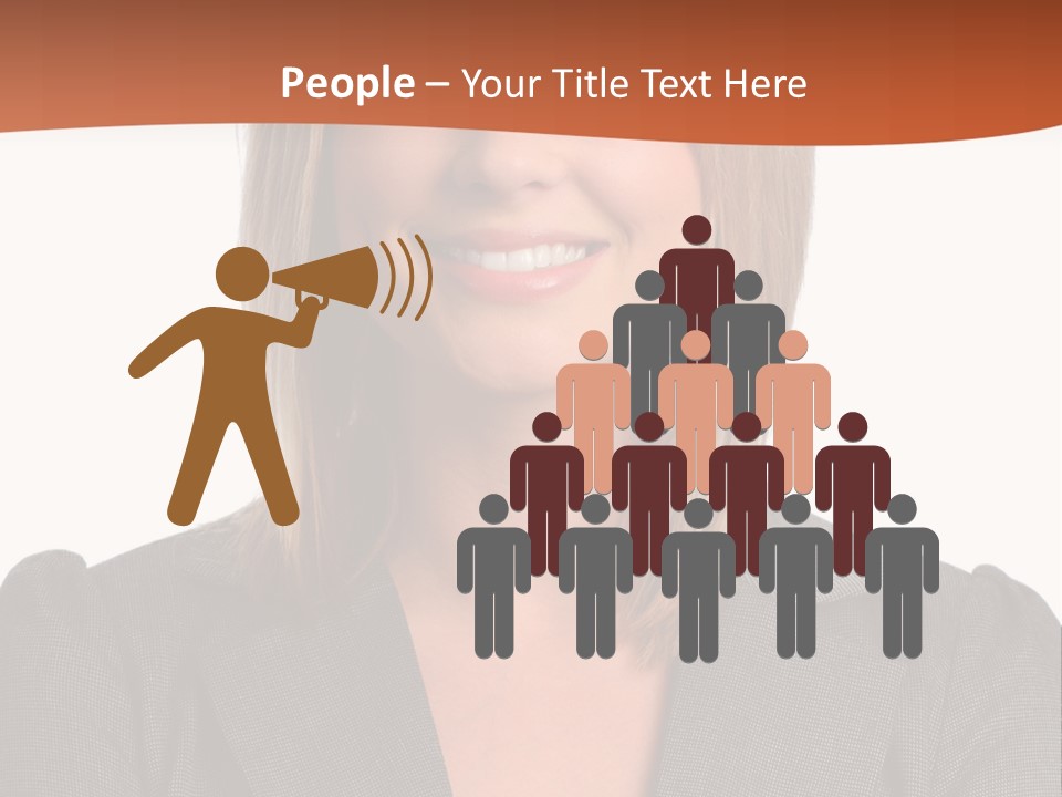A Woman In A Business Suit Is Smiling For The Camera PowerPoint Template