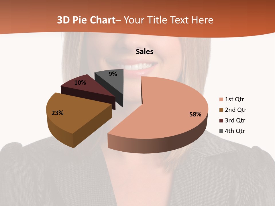 A Woman In A Business Suit Is Smiling For The Camera PowerPoint Template