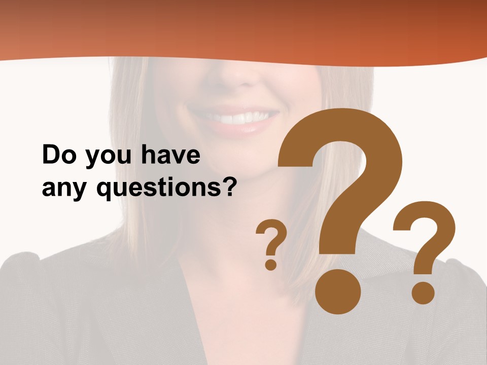 A Woman In A Business Suit Is Smiling For The Camera PowerPoint Template