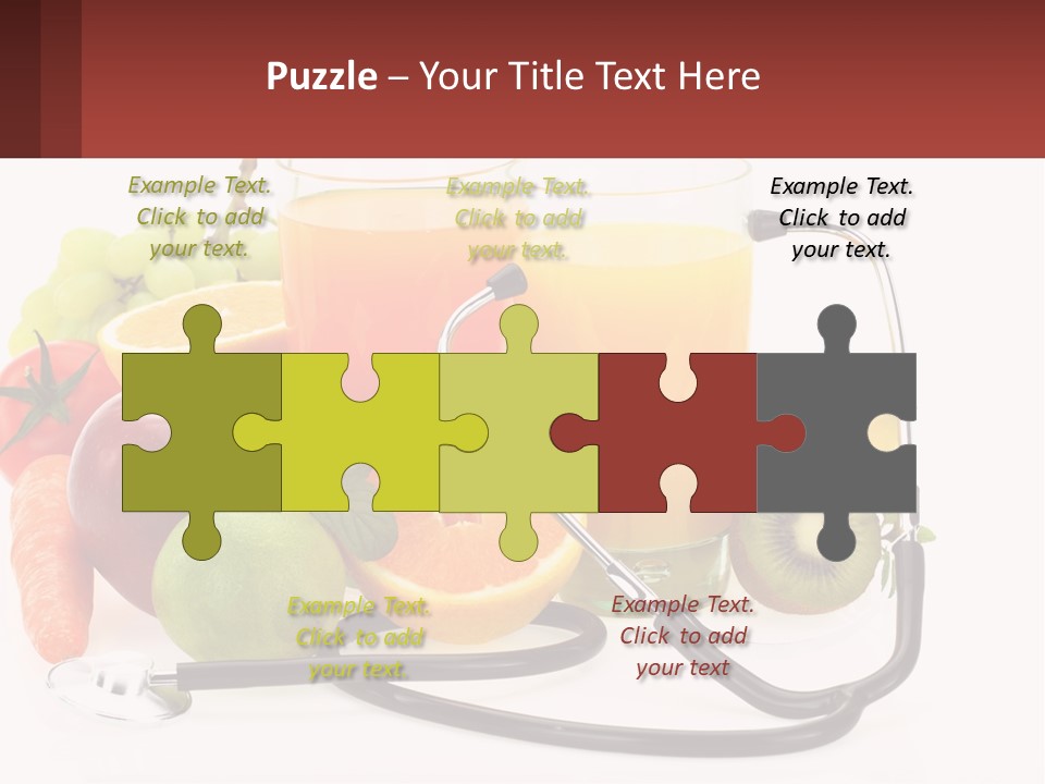 A Medical Powerpoint Presentation With Fruits And Vegetables PowerPoint Template