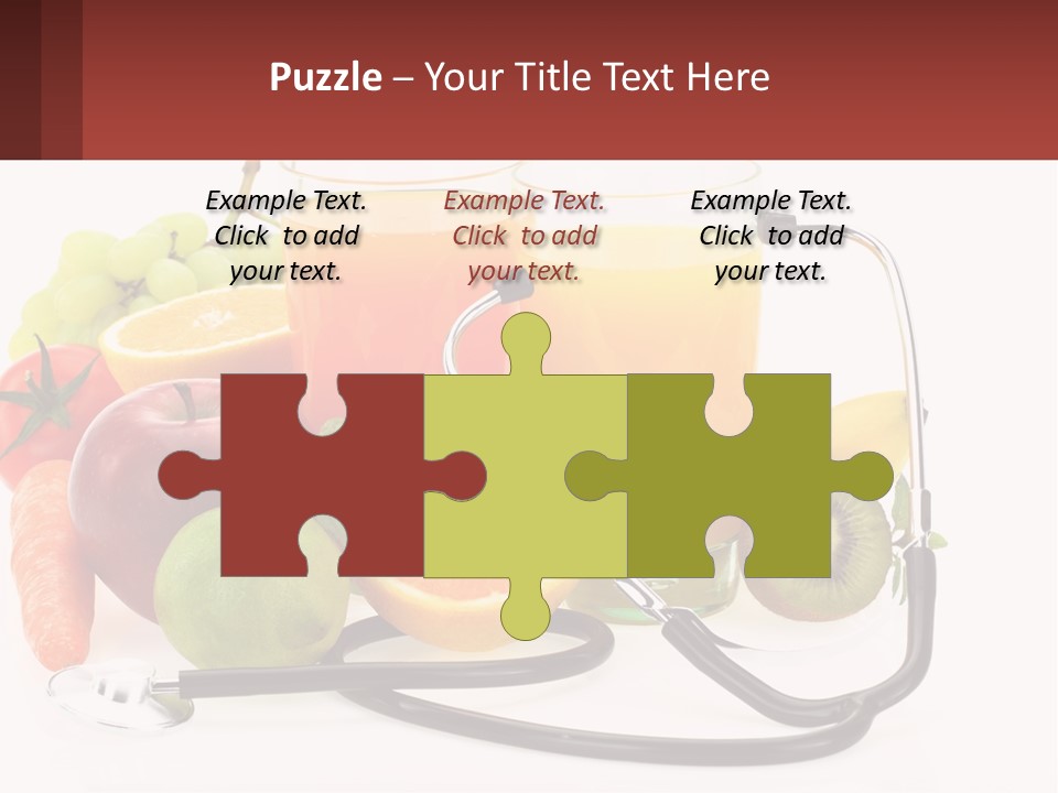 A Medical Powerpoint Presentation With Fruits And Vegetables PowerPoint Template
