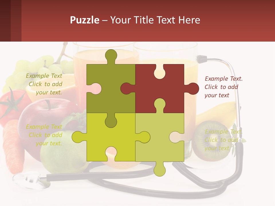 A Medical Powerpoint Presentation With Fruits And Vegetables PowerPoint Template