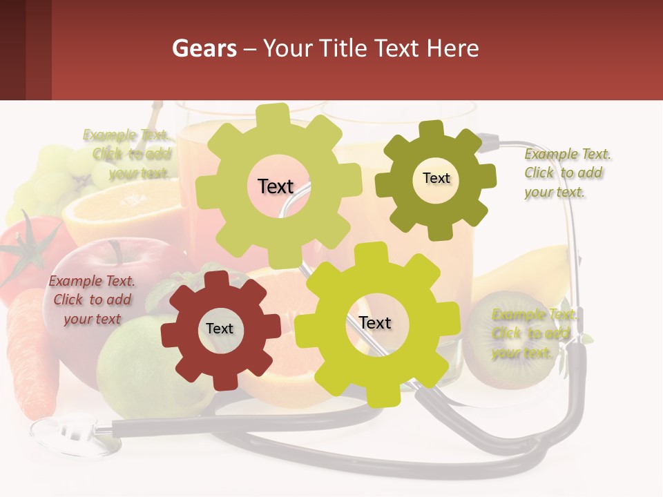 A Medical Powerpoint Presentation With Fruits And Vegetables PowerPoint Template