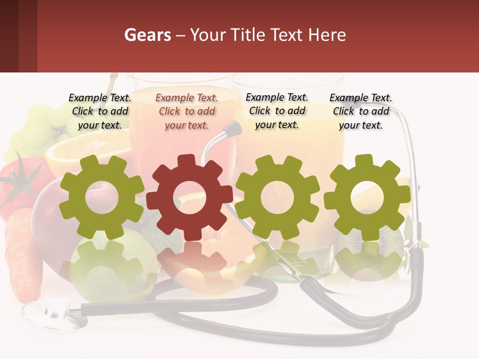 A Medical Powerpoint Presentation With Fruits And Vegetables PowerPoint Template