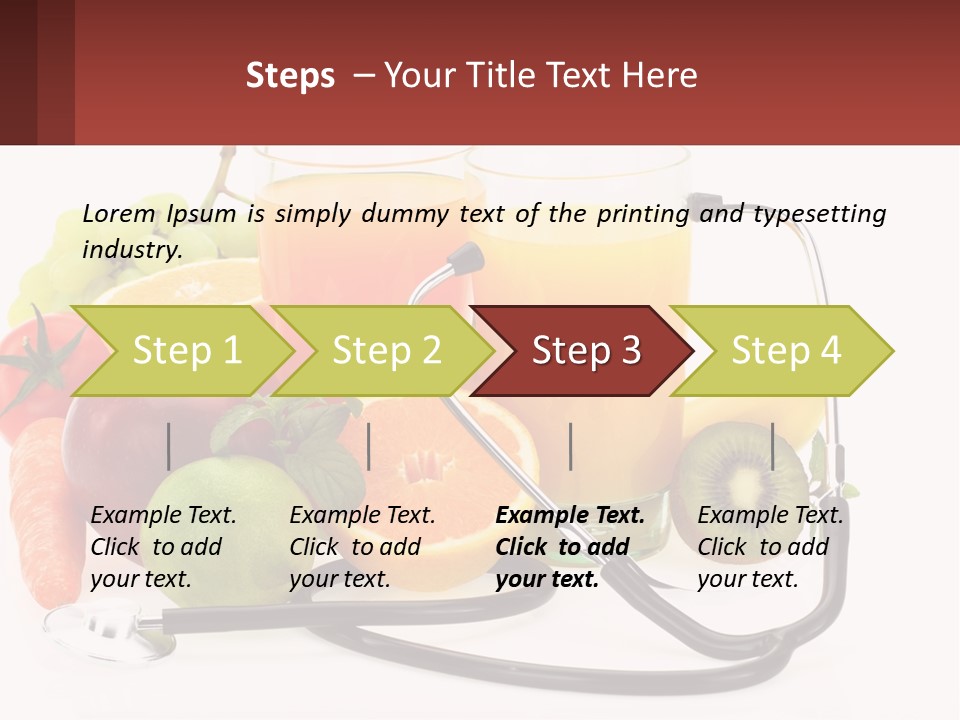 A Medical Powerpoint Presentation With Fruits And Vegetables PowerPoint Template