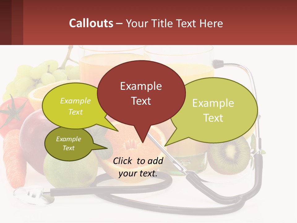 A Medical Powerpoint Presentation With Fruits And Vegetables PowerPoint Template