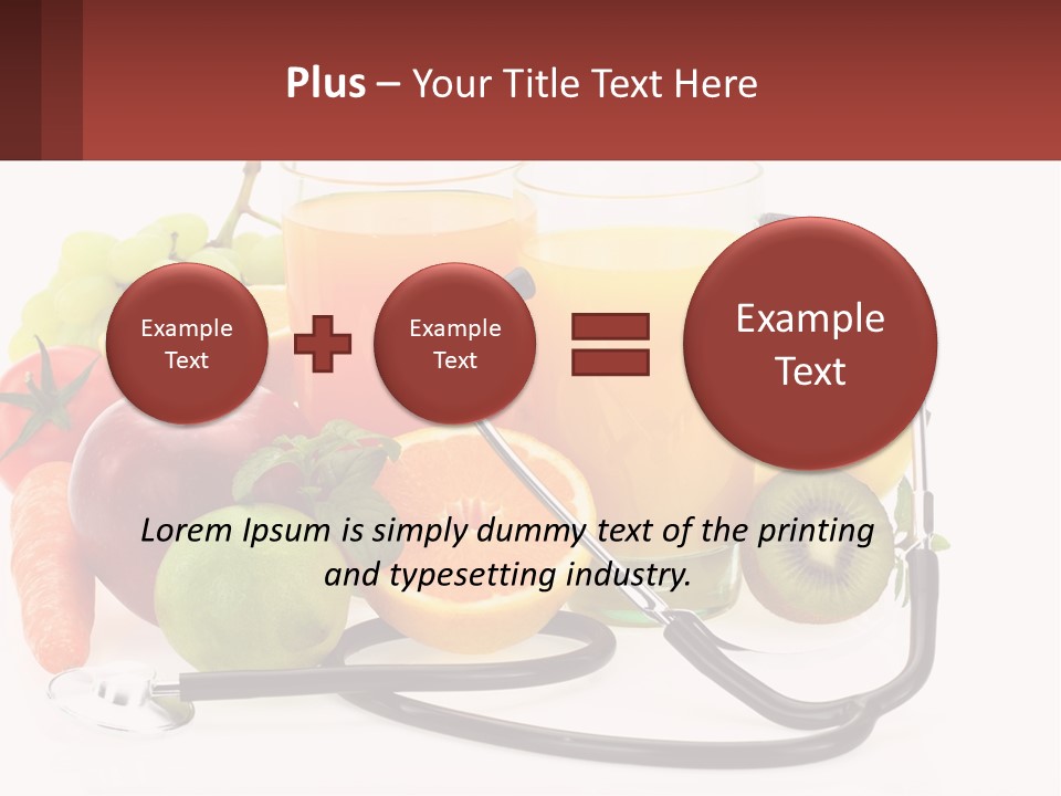 A Medical Powerpoint Presentation With Fruits And Vegetables PowerPoint Template