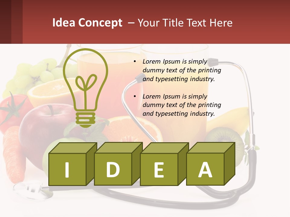 A Medical Powerpoint Presentation With Fruits And Vegetables PowerPoint Template
