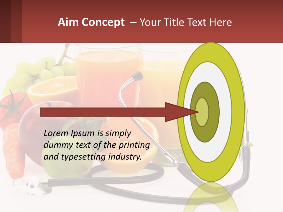 A Medical Powerpoint Presentation With Fruits And Vegetables PowerPoint Template