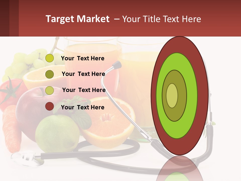 A Medical Powerpoint Presentation With Fruits And Vegetables PowerPoint Template