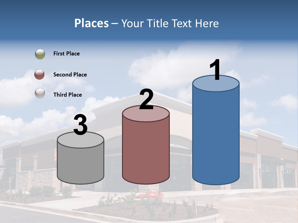 A Picture Of A Building With A Sky Background PowerPoint Template