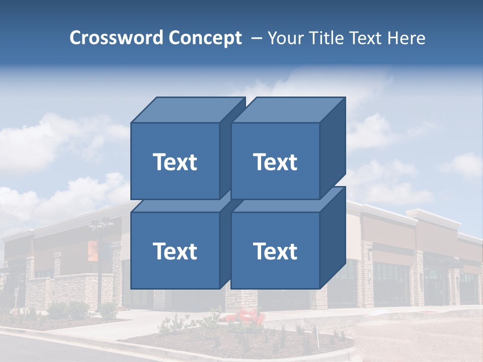 A Picture Of A Building With A Sky Background PowerPoint Template
