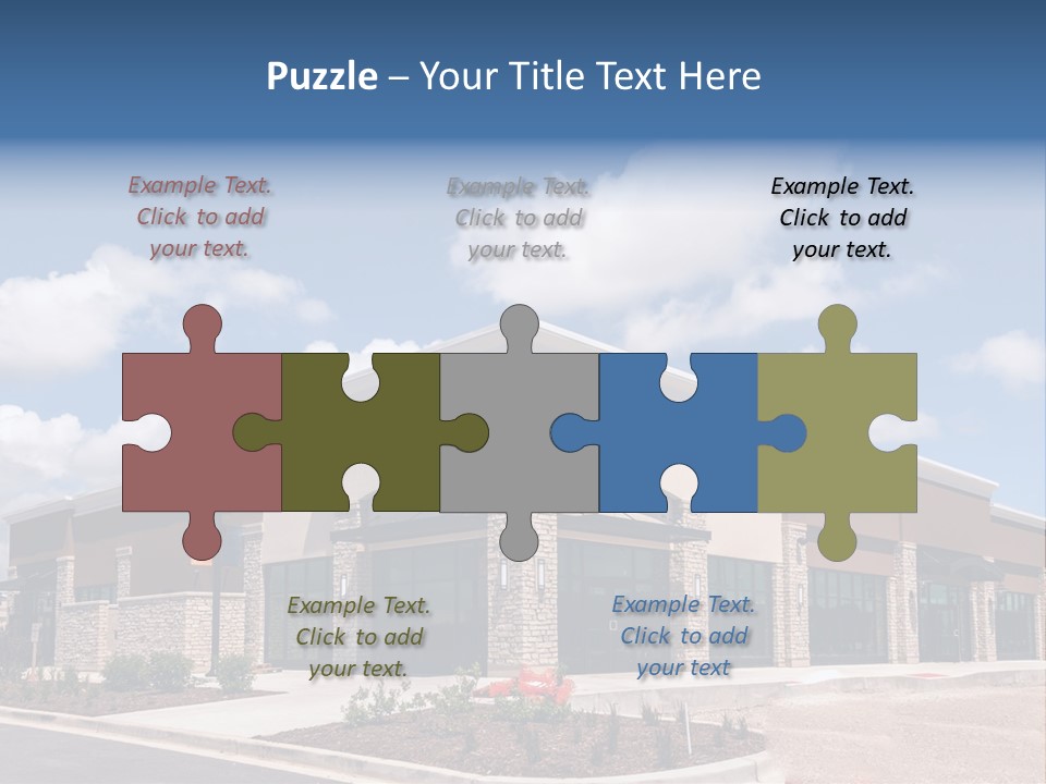 A Picture Of A Building With A Sky Background PowerPoint Template