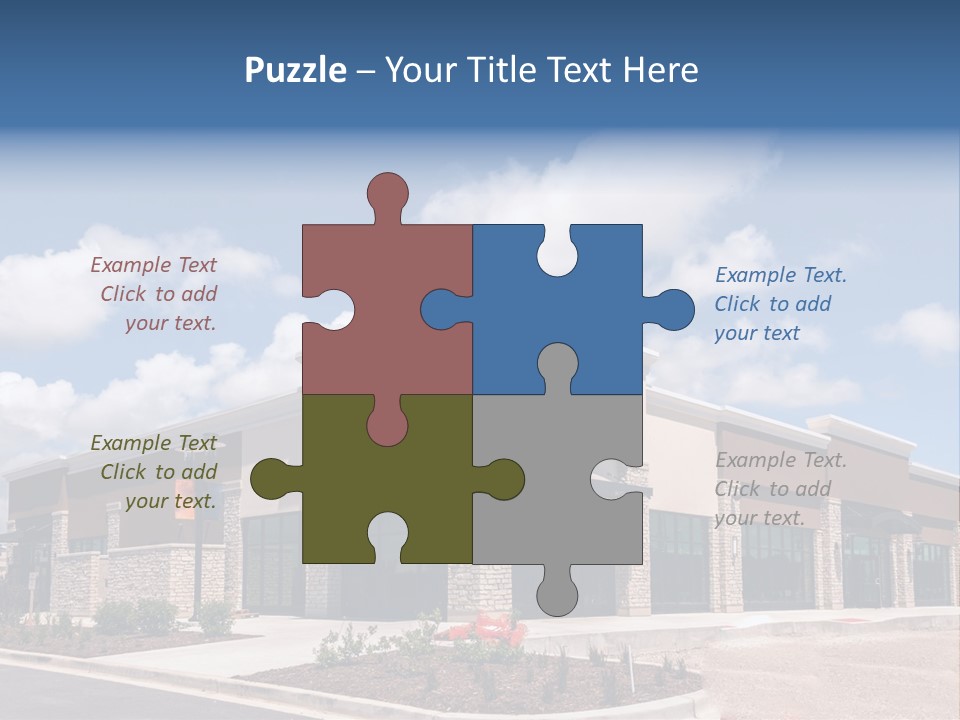 A Picture Of A Building With A Sky Background PowerPoint Template