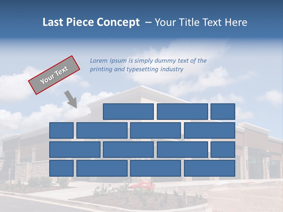 A Picture Of A Building With A Sky Background PowerPoint Template
