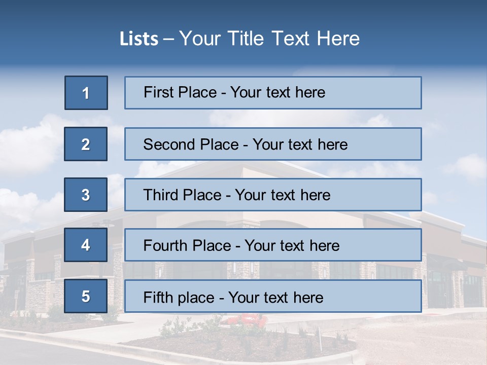 A Picture Of A Building With A Sky Background PowerPoint Template
