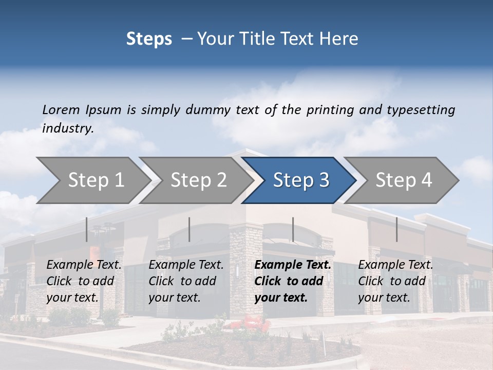 A Picture Of A Building With A Sky Background PowerPoint Template
