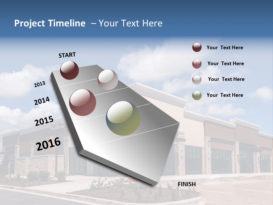 A Picture Of A Building With A Sky Background PowerPoint Template