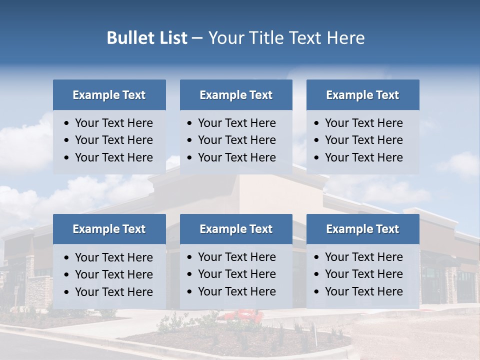 A Picture Of A Building With A Sky Background PowerPoint Template