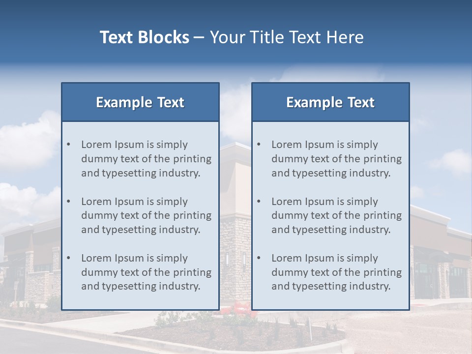 A Picture Of A Building With A Sky Background PowerPoint Template