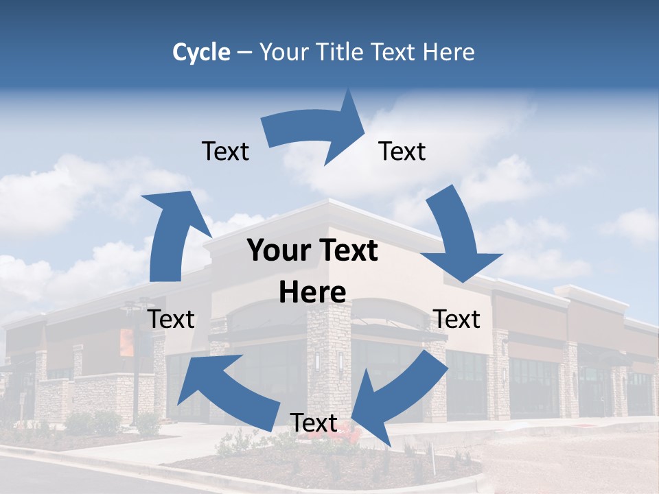 A Picture Of A Building With A Sky Background PowerPoint Template
