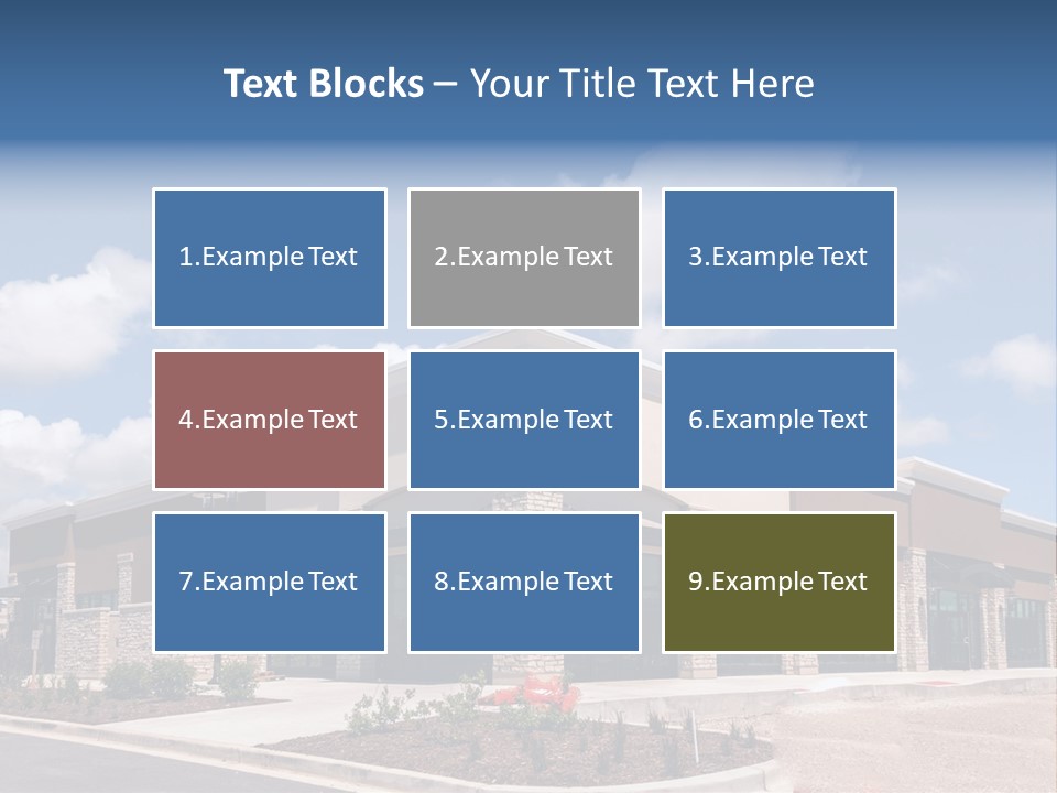 A Picture Of A Building With A Sky Background PowerPoint Template