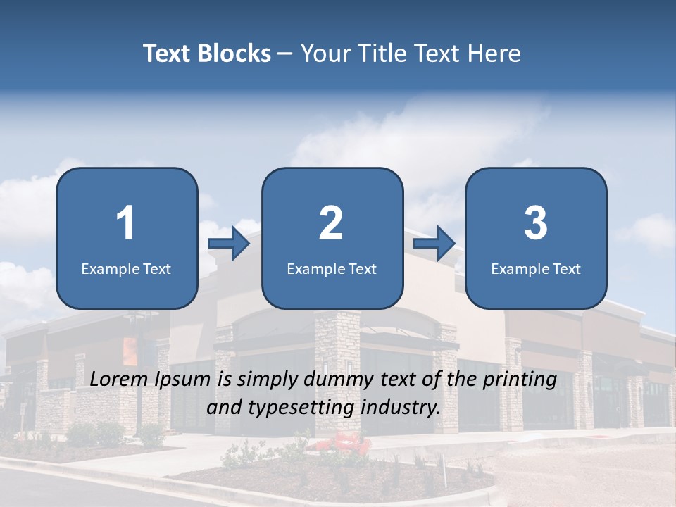 A Picture Of A Building With A Sky Background PowerPoint Template