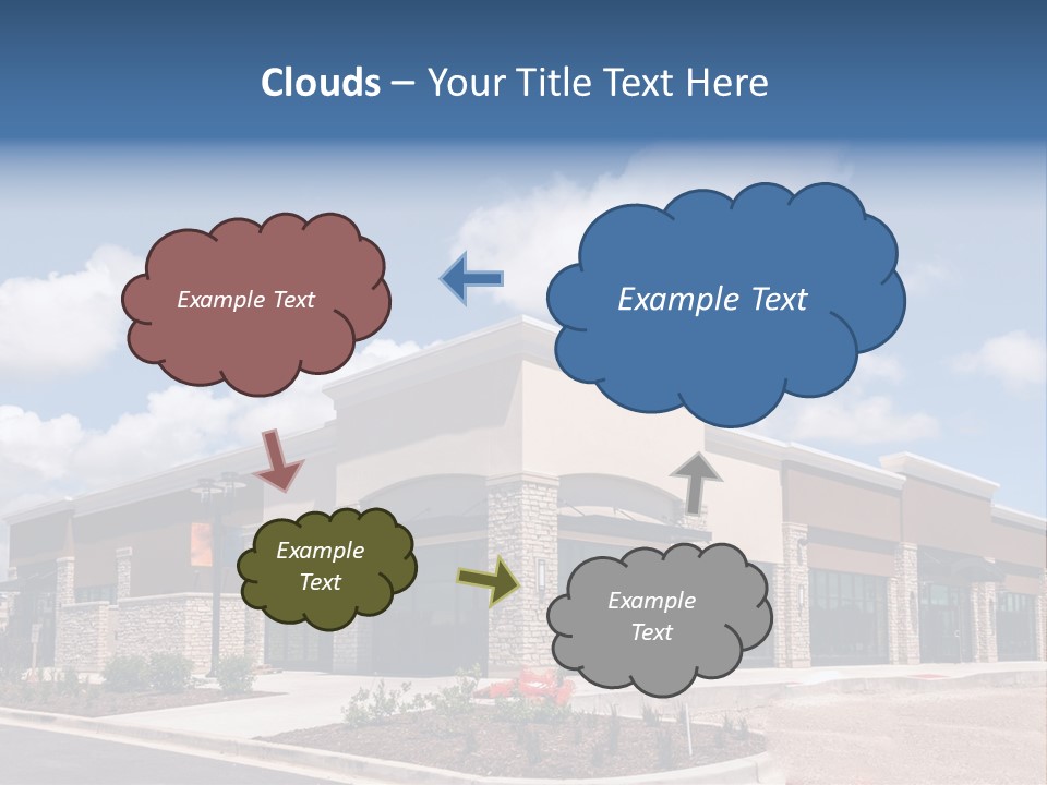 A Picture Of A Building With A Sky Background PowerPoint Template