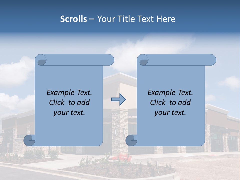 A Picture Of A Building With A Sky Background PowerPoint Template