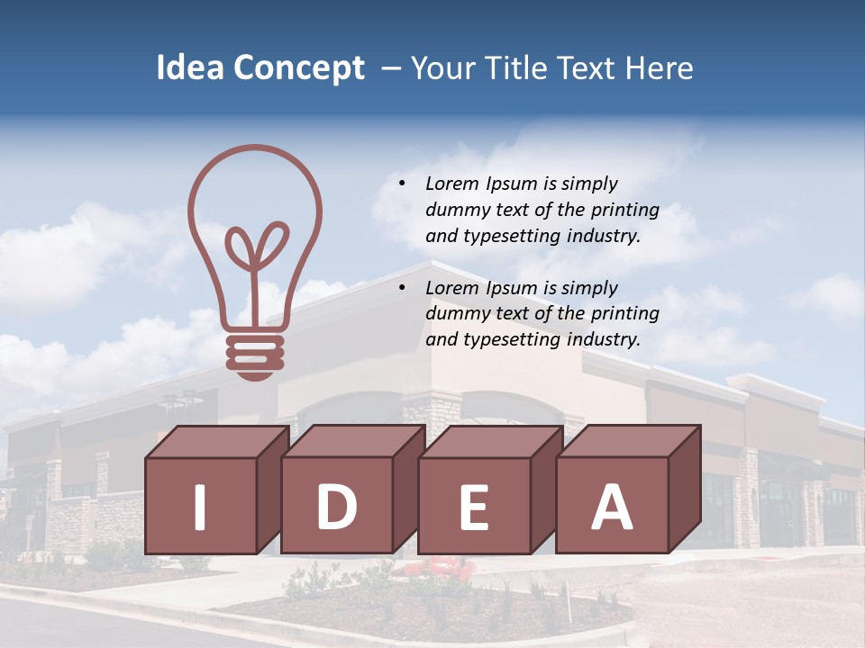 A Picture Of A Building With A Sky Background PowerPoint Template