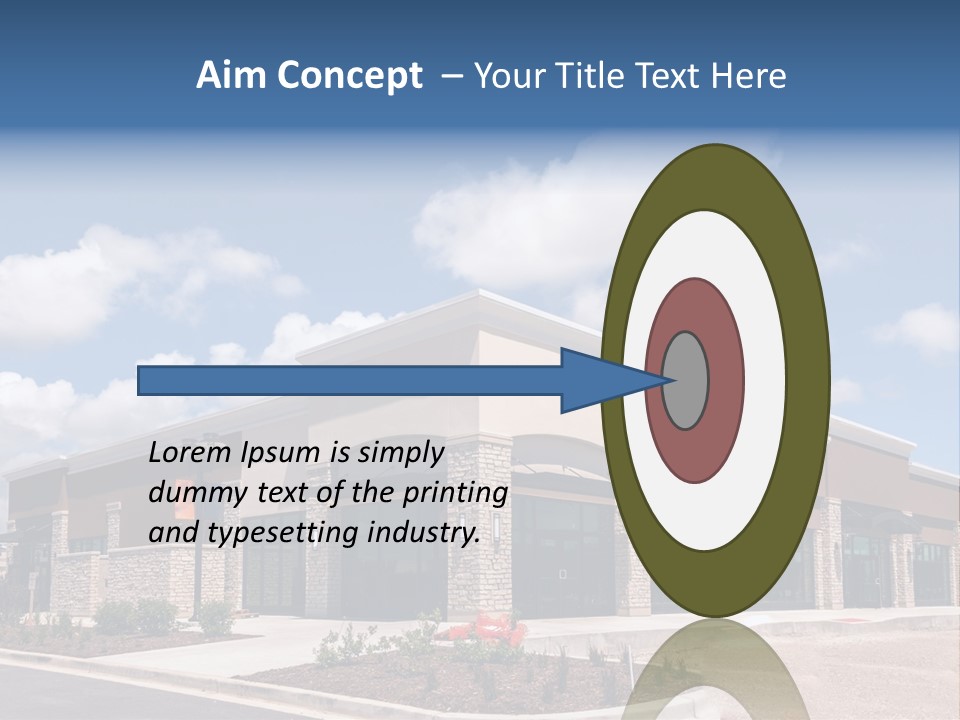A Picture Of A Building With A Sky Background PowerPoint Template